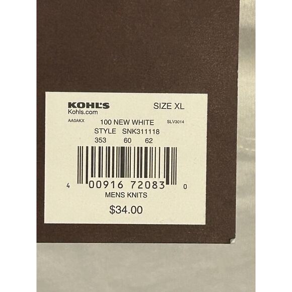 NWT Sonoma Super Soft White Long Sleeve Crew Neck Tee T-Shirt Men's size XL - Picture 5 of 7